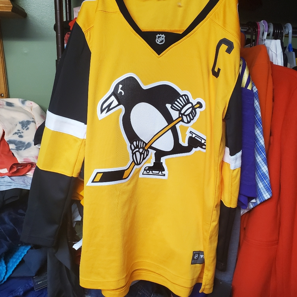 Pittsburgh Penguins Sidney Crosby Womens Stitched Jersey Fanatics Brand Size XL
